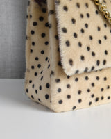 Chanel Classic Flap Medium | 26A Cheetah/Polka Dot Pony Hair Gold Hardware-details