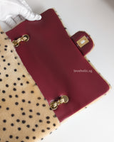 Chanel Classic Flap Medium | 26A Cheetah/Polka Dot Pony Hair Gold Hardware-details