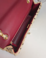Chanel Classic Flap Medium | 26A Cheetah/Polka Dot Pony Hair Gold Hardware-details