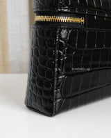 Chanel Top Handle Vanity On Chain LP | 26A Crocodile Embossed Calfskin Gold Hardware-details