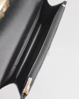 Chanel 25C Mini Backpack | Black Caviar Light Gold Hardware-details