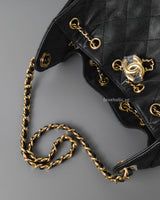 Chanel Chanel 25 Mini | 26A Black Caviar Gold Hardware-details