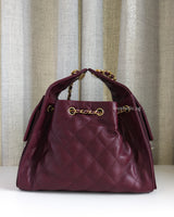 Chanel Chanel 25 Small | 26A Burgundy Caviar Gold Hardware-back