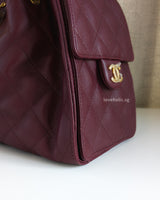Chanel Chanel 25 Small | 26A Burgundy Caviar Gold Hardware-details