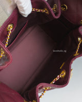 Chanel Chanel 25 Small | 26A Burgundy Caviar Gold Hardware-details