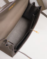 Hermes Kelly Sellier 28 | Etoupe Epsom Gold Hardware-details