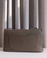 Chanel Maxi Flap 38cm | 26A Dark Khaki Caviar Gold Hardware-back