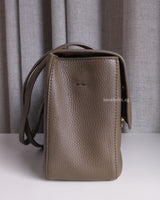 Chanel Maxi Flap 32cm | 26A Dark Khaki Caviar Gold Hardware-side