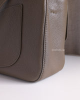 Chanel Maxi Flap 32cm | 26A Dark Khaki Caviar Gold Hardware-details