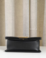 Chanel Boy Small | Black Caviar Brushed Gold Hardware-details