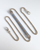 Dior Lady Dior Mini | Cloud Blue Lambskin Light Gold Hardware-details