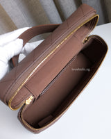 Chanel Top Handle Vanity On Chain LP | Brown Grained Calfskin Gold Hardware-details