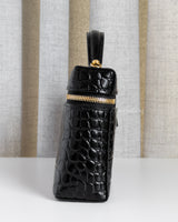 Chanel Top Handle Vanity On Chain LP | 26A Crocodile Embossed Calfskin Gold Hardware-details