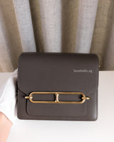 Hermes Roulis Mini | Gris Etain Calfskin Permabrass Hardware-front1