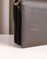 Hermes Roulis Mini | Gris Etain Calfskin Permabrass Hardware-details