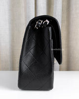 Chanel Classic Flap Jumbo | Black Caviar Silver Hardware-side