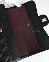 Chanel Classic Flap Jumbo | Black Caviar Silver Hardware-details