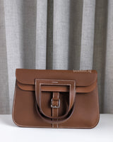 Hermes Hazlan 25 | Gold Taurillon Clemence Palladium Hardware-front1