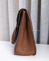 Hermes Hazlan 25 | Gold Taurillon Clemence Palladium Hardware-details