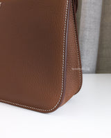 Hermes Hazlan 25 | Gold Taurillon Clemence Palladium Hardware-details