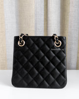 Chanel Bucket Bag Small | 23P Black Caviar Light Gold Hardware-back