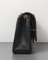 Chanel Classic Flap Medium | Black Caviar Gold Hardware-side