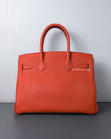Hermes Birkin Retourne 30 | Capucine 9T Togo Gold Hardware-back