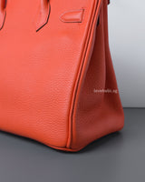 Hermes Birkin Retourne 30 | Capucine 9T Togo Gold Hardware-details