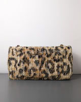 Chanel Maxi Flap 32cm | 26A Leopard Tweed Gold Hardware-back