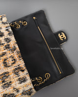 Chanel Maxi Flap 32cm | 26A Leopard Tweed Gold Hardware-details