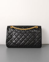 Chanel Reissue 2.55 224 Small | Black Aged Calfskin Brushed Gold Hardware-back