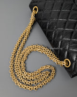 Chanel Reissue 2.55 224 Small | Black Aged Calfskin Brushed Gold Hardware-details
