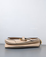 Dior Saddle Medium | Caramel Beige Calfskin Brushed Gold Hardware-details