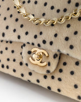 Chanel Classic Flap Medium | 26A Cheetah/Polka Dot Pony Hair Gold Hardware-details