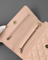 Chanel Wallet On Chain Beige Caviar Light Gold Hardware-details