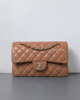 Classic Flap Small | 21P Caramel Lambskin Light Gold Hardware