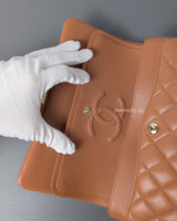 Classic Flap Small | 21P Caramel Lambskin Light Gold Hardware