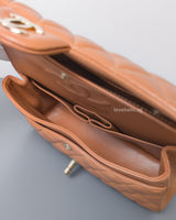 Classic Flap Small | 21P Caramel Lambskin Light Gold Hardware