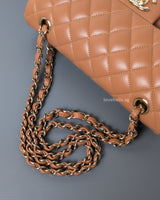 Classic Flap Small | 21P Caramel Lambskin Light Gold Hardware