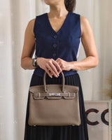 Birkin Retourne 30 | Etoupe 18 Togo Palladium Hardware
