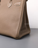 Birkin Retourne 30 | Etoupe 18 Togo Palladium Hardware