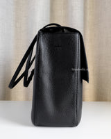 Chanel Maxi Flap 38cm | 26A Black Caviar Silver Hardware-side