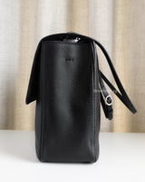 Chanel Maxi Flap 38cm | 26A Black Caviar Silver Hardware-details