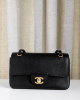 Chanel Maxi Flap Mini | 26B Black Caviar Gold Hardware-front1