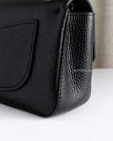 Chanel Maxi Flap Mini | 26B Black Caviar Gold Hardware-details