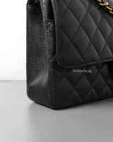 Classic Flap Medium | Black Caviar Gold Hardware