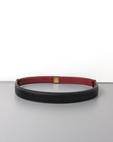 Leather Belt 26B Black Caviar Gold Hardware