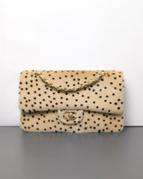 Classic Flap Medium | 26A Cheetah/Polka Dot Pony Hair Gold Hardware