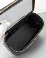 Vanity Bag with Chain 23C Black Lambskin Gold Hardware