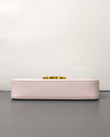 Triomphe Shoulder Bag Peony/Pastel Pink Shiny Calfskin Gold Hardware